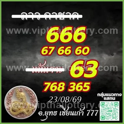 Thai Lottery HTF Tips VIP Sure namber Non-Miss 3Up 01-09-26