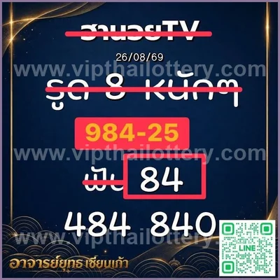 Thai Lottery HTF Tips VIP Sure namber Non-Miss 3Up 01-09-26