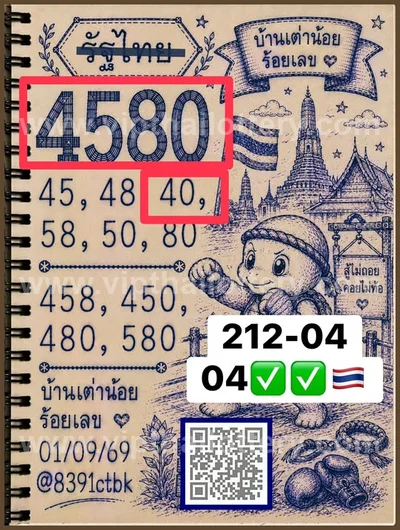 Thai Lottery Game Touch Tips Direct Result HTF Set 16-09-26