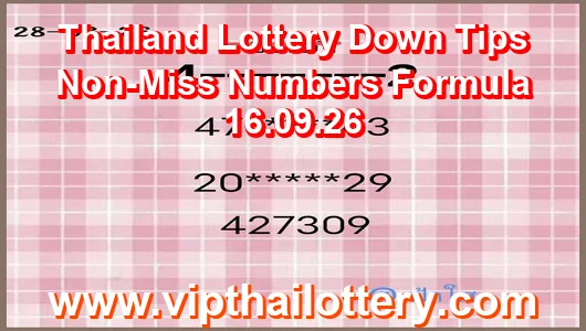 Thailand Lottery Down Tips Non-Miss Numbers Formula 16.09.26