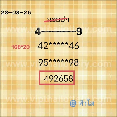 Thailand Lottery Down Tips Non-Miss Numbers Formula 16.09.26
