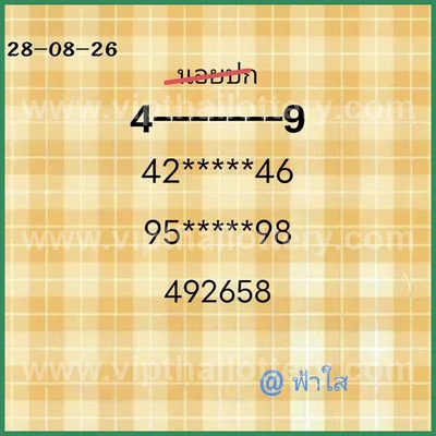 Thailand Lottery Down Tips Non-Miss Numbers Formula 16.09.26