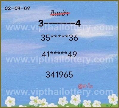 Thailand Lottery Down Tips Non-Miss Numbers Formula 16.09.26