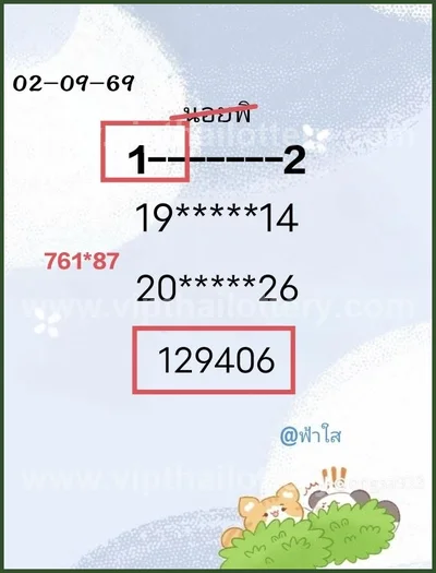 Thailand Lottery Down Tips Non-Miss Numbers Formula 16.09.26
