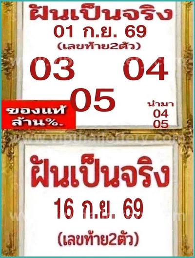 Thailand Lottery Down Tips Non-Miss Numbers Formula 16.09.26
