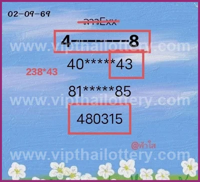 Thailand Lottery Down Tips Non-Miss Numbers Formula 16.09.26