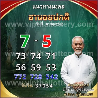 Thai Lottery Lucky 3d Tips VIP Cut Digit Formula 16-09-2026