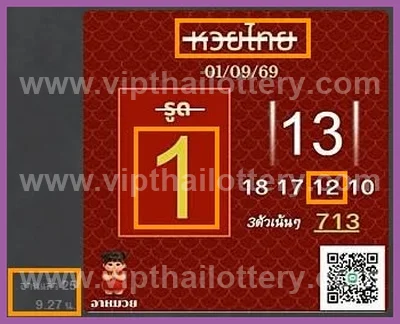 Thailand Lottery Winning Master Non-Miss 16 September 2026