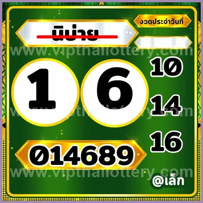 Thailand Lottery Down Numbers 3Up VIP Formula Set 16-09-2026
