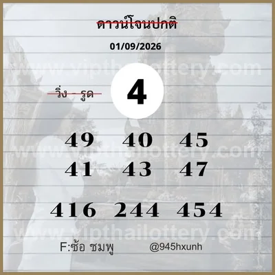 Thai Lotto Numbers Touch Direct Master HTF Winning 16.09.26