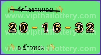 Thai Lottery Tips Game Paper HTF VIP Cut Digit 16-09-2026