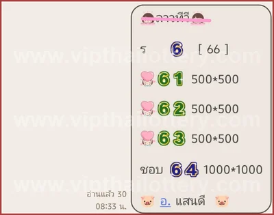 Thai Lottery Tips Game Paper HTF VIP Cut Digit 16-09-2026