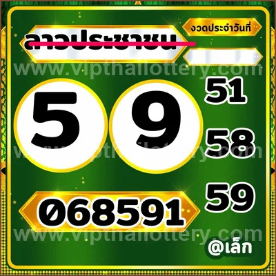 Thai Lottery Tips Game Paper HTF VIP Cut Digit 16-09-2026