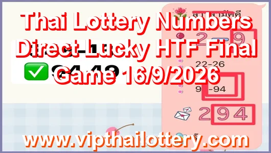 Thai Lottery Numbers Direct Lucky HTF Final Game 16/9/2026