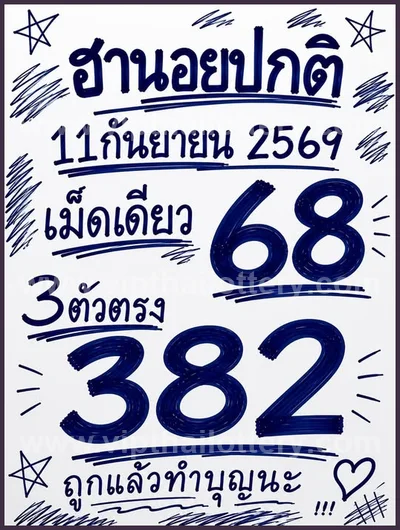 Thai Lottery Numbers Direct Lucky HTF Final Game 16/9/2026