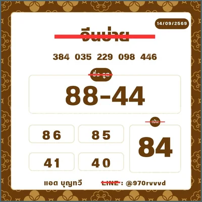 Thai Lotto Cut Digit 3Up Master 3d Tips Game Set 16.09.2026