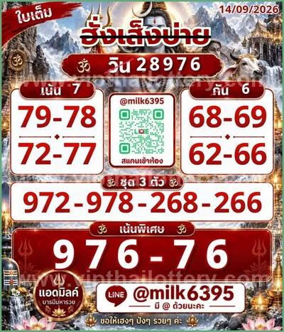 Thai Lottery Numbers HTF Tips Game Set Touch VIP 16.09.2026