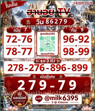 Thai Lottery Numbers HTF Tips Game Set Touch VIP 16.09.2026