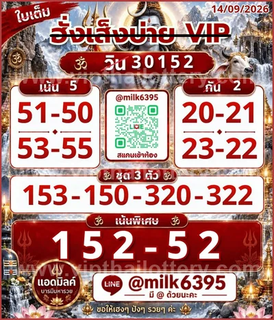 Thai Lottery Numbers HTF Tips Game Set Touch VIP 16.09.2026