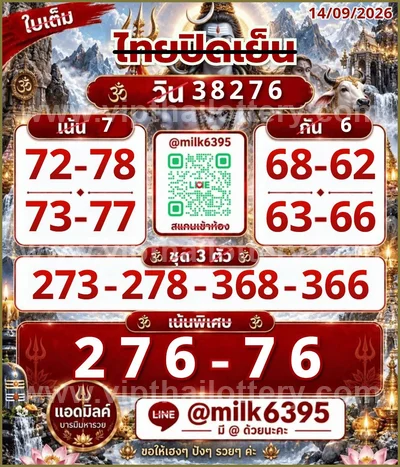 Thai Lottery Numbers HTF Tips Game Set Touch VIP 16.09.2026