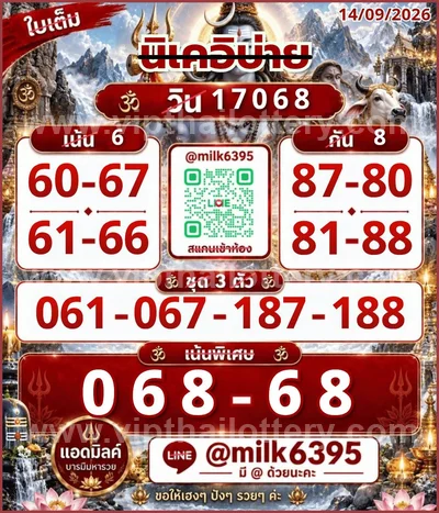 Thai Lottery Numbers HTF Tips Game Set Touch VIP 16.09.2026