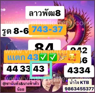 Thailand Lottery VIP Paper Lucky Set Final Game 16/9/2026