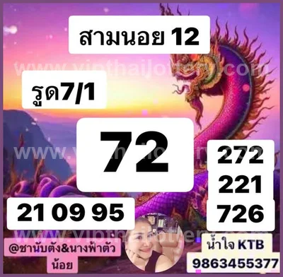 Thailand Lottery VIP Paper Lucky Set Final Game 16/9/2026