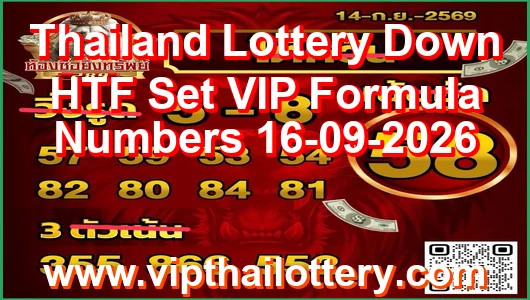 Thailand Lottery Down HTF Set VIP Formula Numbers 16-09-2026