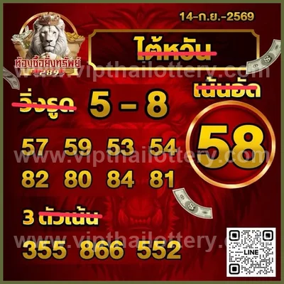 Thailand Lottery Down HTF Set VIP Formula Numbers 16-09-2026
