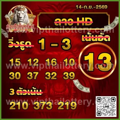 Thailand Lottery Down HTF Set VIP Formula Numbers 16-09-2026